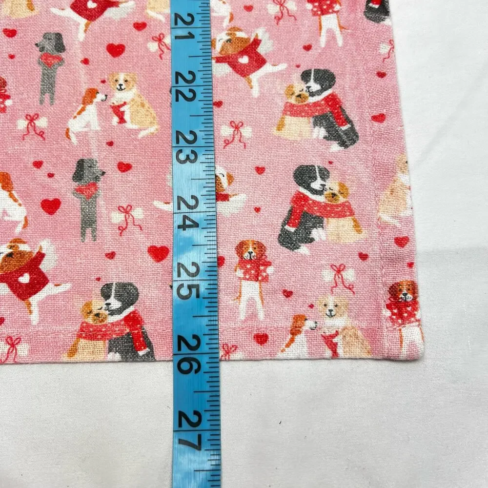 Puppington Kitchen Towels 100% Cotton Puppy Love Feline Valentines Set of 2